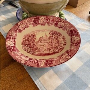 Woods & Sons Chinoiserie - Pastoral Red and White Vegetable Bowl